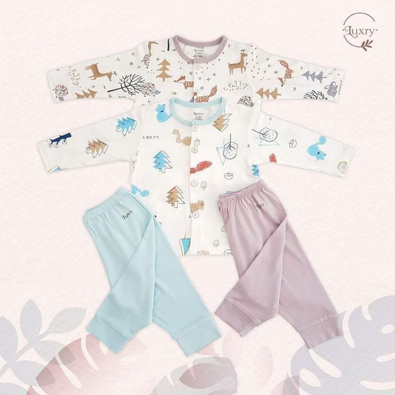 Bộ dài tay cài thẳng họa tiết Luxry-Arich siêu xinh cho bé