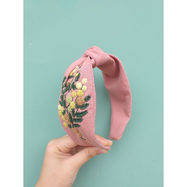 Băng đô cài tóc thêu tay 1