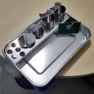 Bộ khay + hũ inox đựng dụng cụ dùng trong spa, thẩm mỹ viện