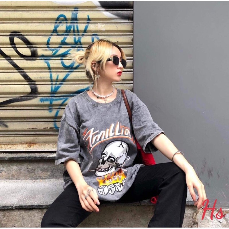 Áo phông đầu lâu Hate HS47