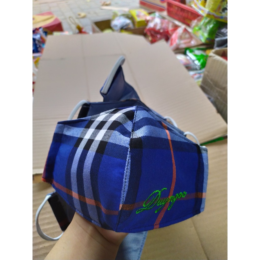 Set 5 chiếc Khẩu trang  Duy Ngọc kẻ đẹp(có video