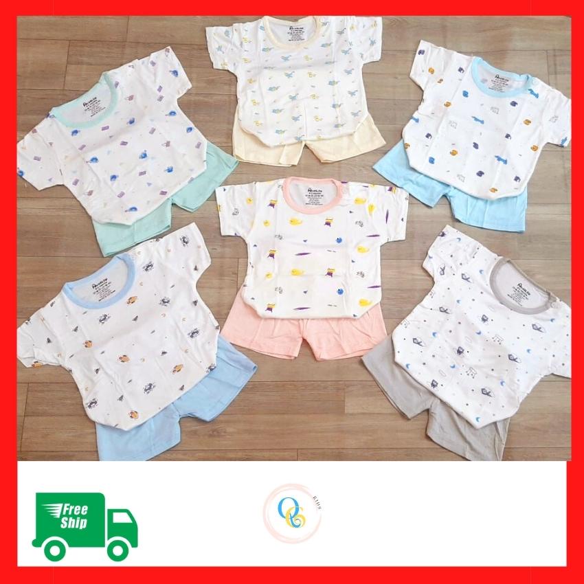 Bộ Thun Lạnh Ava Cộc Tay Chất Co Giãn 4 Chiều Thoáng Mát Cho Bé Từ 5 – 16kg