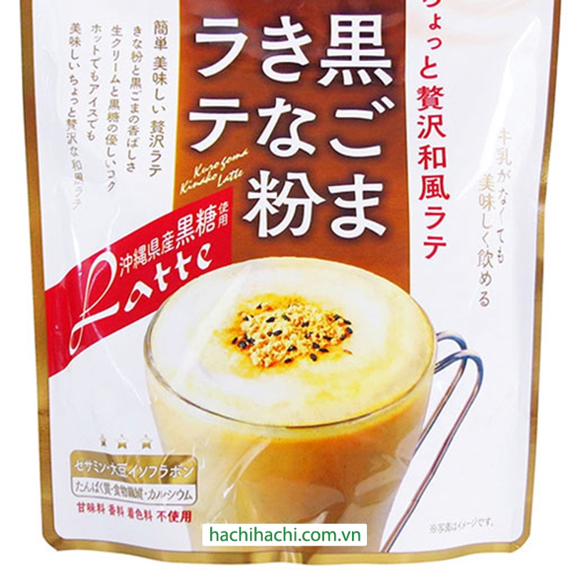 BỘT ĐẬU NÀNH MÈ ĐEN AJIGEN PHA LATTE 220G - Hachi Hachi Japan Shop