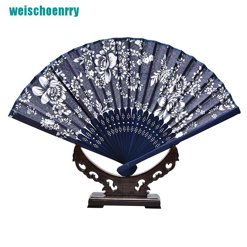 Rér●Quạt Xếp Cầm Tay Bằng Tre + Giấy Múa Kiểu Trung Hoa Cổ Điển