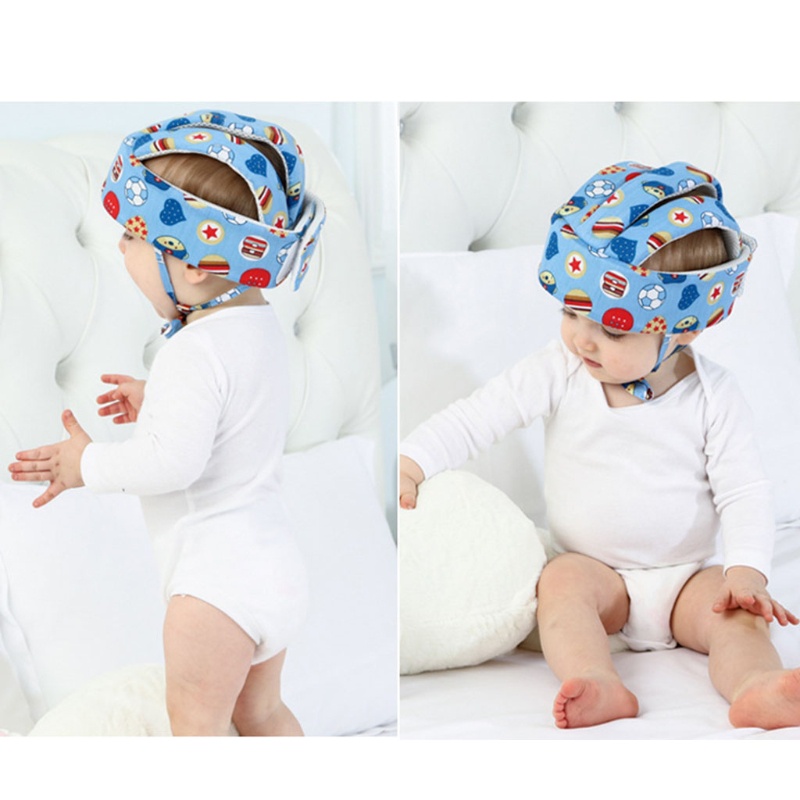 Haha Mũ Bảo Hiểm Có Đệm Bảo Vệ Đầu Thoáng Khí Chống Rơi Có Thể Điều Chỉnh Cho Bé Tập Đi
