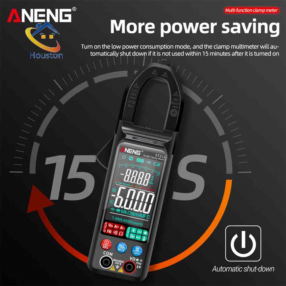 Kẹp Đồng Hồ Đo Dòng Điện DC / AC ANENG ST212 6000 Chuyên Dụng