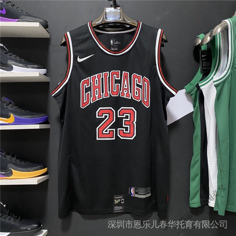 Alabelhot pressedotsots Nguyên Bản Áo Đấu Nam Cổ Điển #Áo Thun Bóng Chày 23 michael_jordan Chicago Bulls Phiên Bản Thành Phố Ấn Tượng Màu Đen XTB3