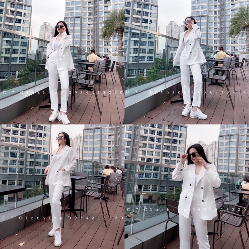 SET VEST QUẦN TÂY đứng form chuẩn size S M L phối nút