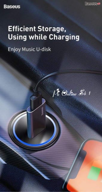 USB lưu trữ nhạc tích hợp cổng sạc USB3.0 dùng cho xe ô tô Baseus Enjoy Music u-Disk