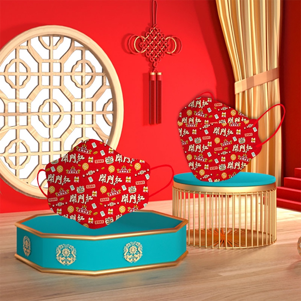 Set 10 khẩu trang KF94 4 lớp 3D dùng 1 lần hoạ tiết năm Dần 2022 đẹp mắt