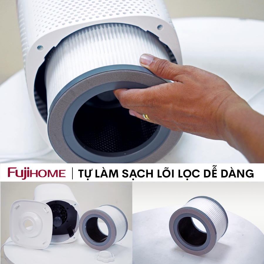 Màng lọc (lõi lọc) thô, HEPA H13+,Lõi Carbon than hoạt tính và đèn diệt khuẩn UV của máy lọc không k