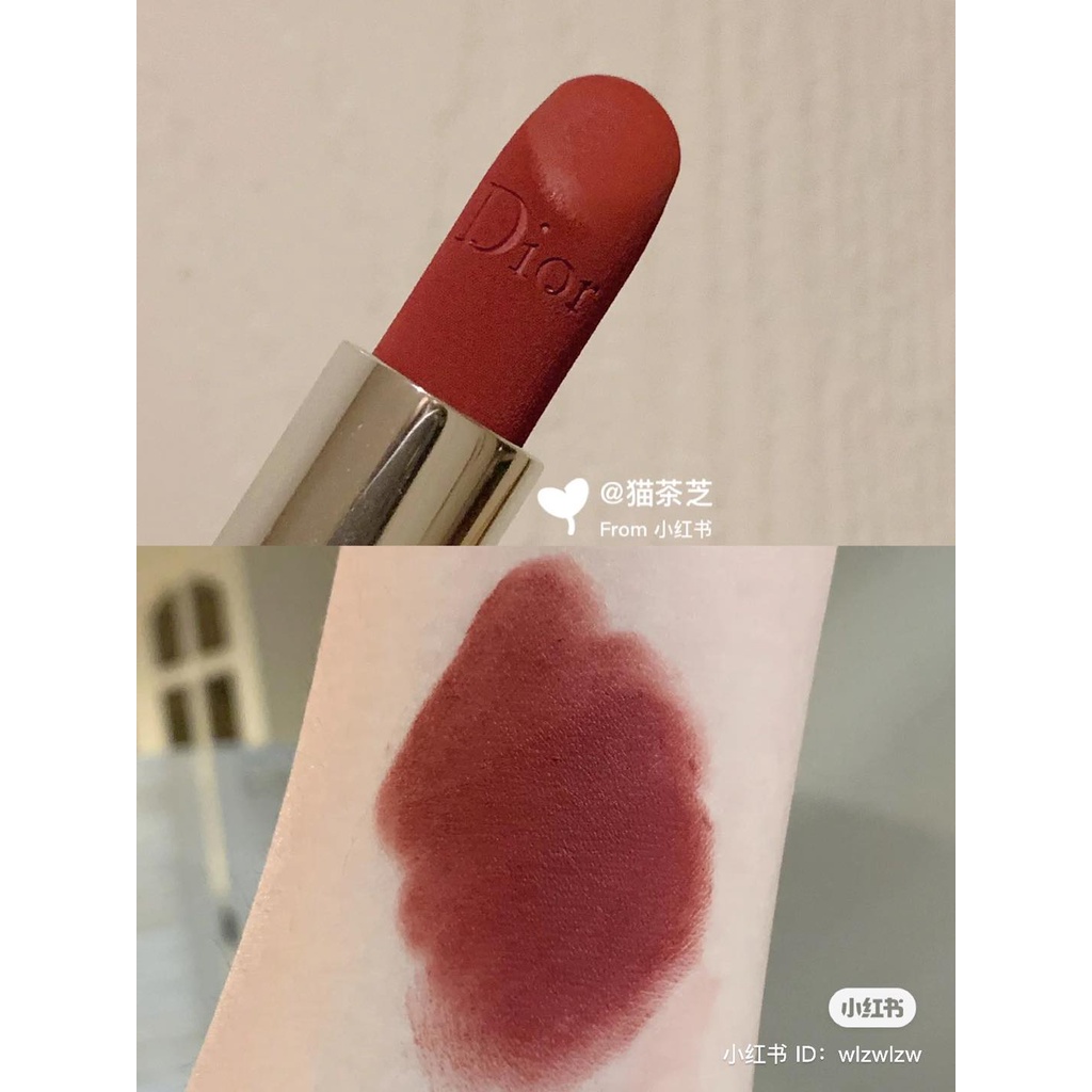 Son môi Dior Rouge Velvet 720 Icone Unbox , tông màu hồng nâu gỗ