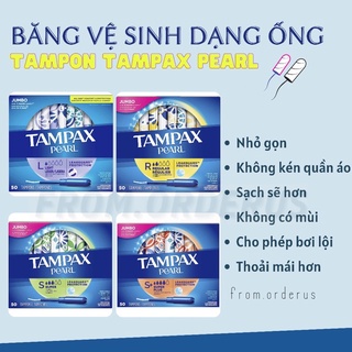 Băng vệ sinh Tampons siêu thấm Tampax Pearl Super Plus - Hàng nhập Mỹ hộp 50 miếng (Có bán lẻ)