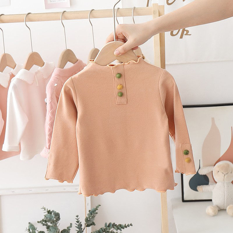 Áo Thun Dài Tay Phong Cách Hàn Quốc Dành Cho Bé Gái