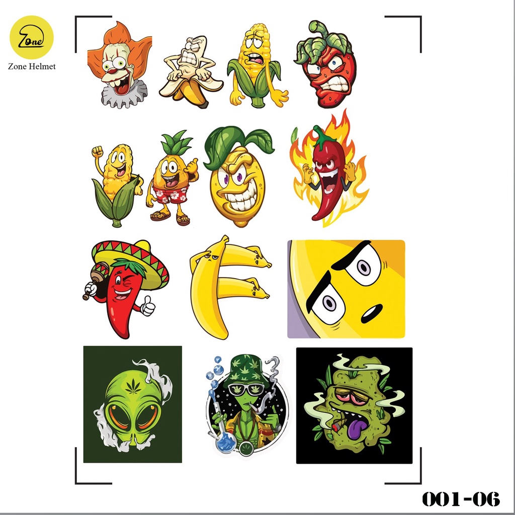 Set A4 Sticker hình dáng chuối cao cấp