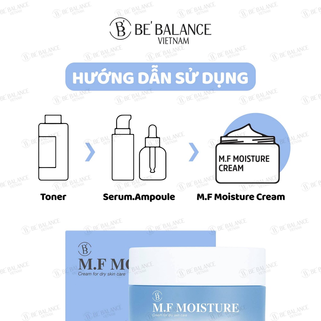 Kem dưỡng chuyên sâu cấp ẩm, phục hồi, bảo vệ da Be'Balance M.F Moisture Cream (50ml)