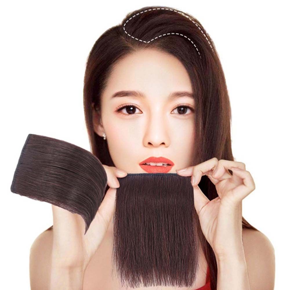 Miếng dán tóc giả có kẹp kiểu dáng bồng bềnh làm dày phía trước hợp thời trang cho nữ nhiều màu