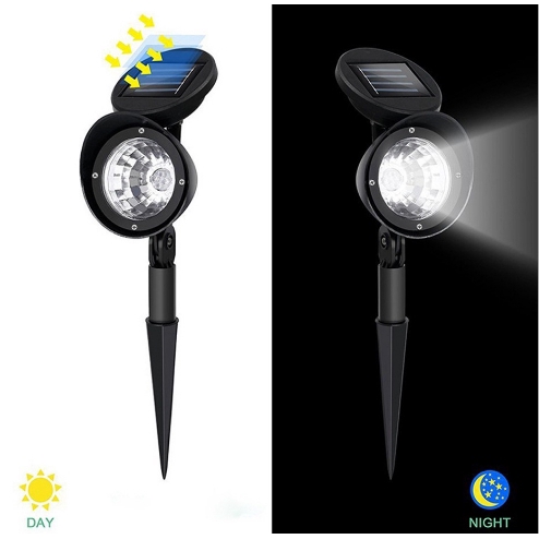 Đèn Led 4 Bóng Năng Lượng Mặt Trời Chống Thấm Nước Cho Sân Vườn
