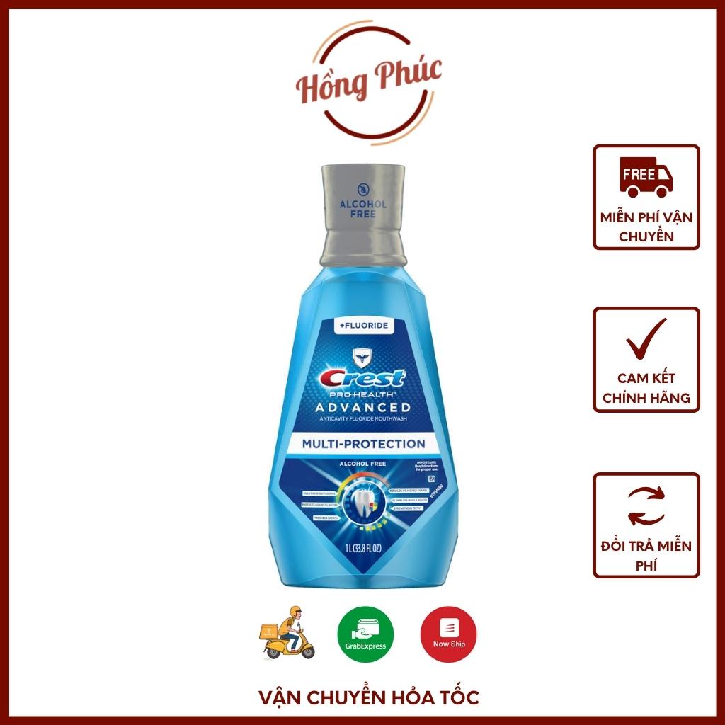 Nước súc miệng Crest Pro Health Advanced 1L trắng răng, bảo vệ răng chắc khỏe