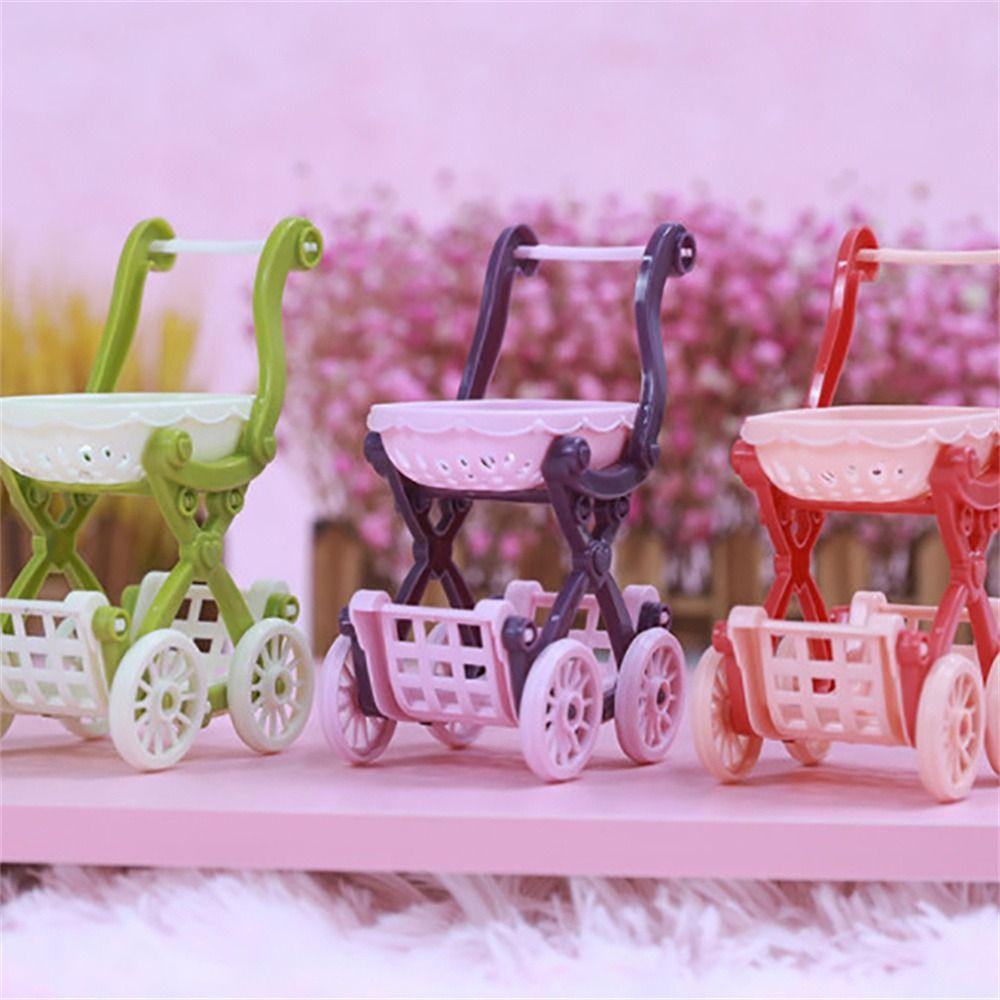 Mô Hình Xe Đẩy Siêu Thị Mini Trang Trí Nội Thất Cho Nhà Búp Bê