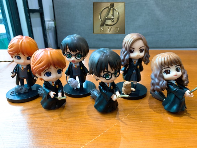 Bộ mô hình 6 nhân vật chibi phim Harry Potter cực cute