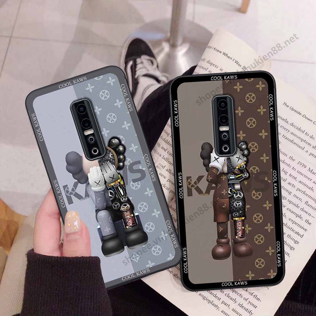 Ốp Vivo V17 Pro bear, k@ws thương hiệu phong cách ốp lưng thời trang cao cấp