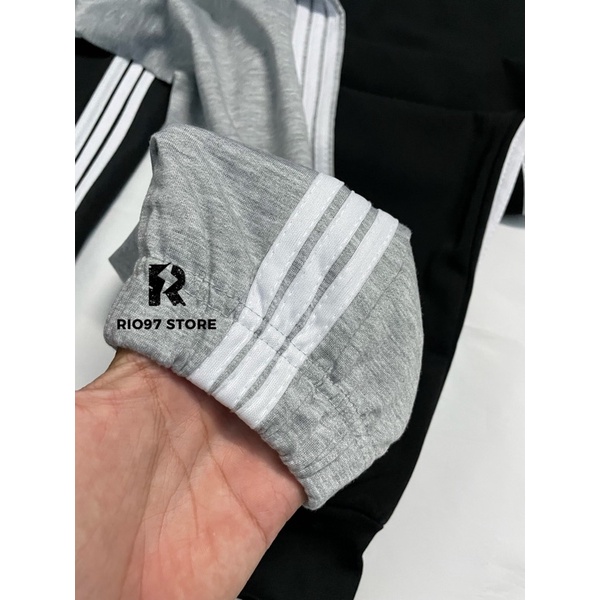 Quần Jogger 3 Sọc Trơn Basic Ống Rộng Nam Nữ Style Fashion Năng Động Thể Thao RIO97 STORE