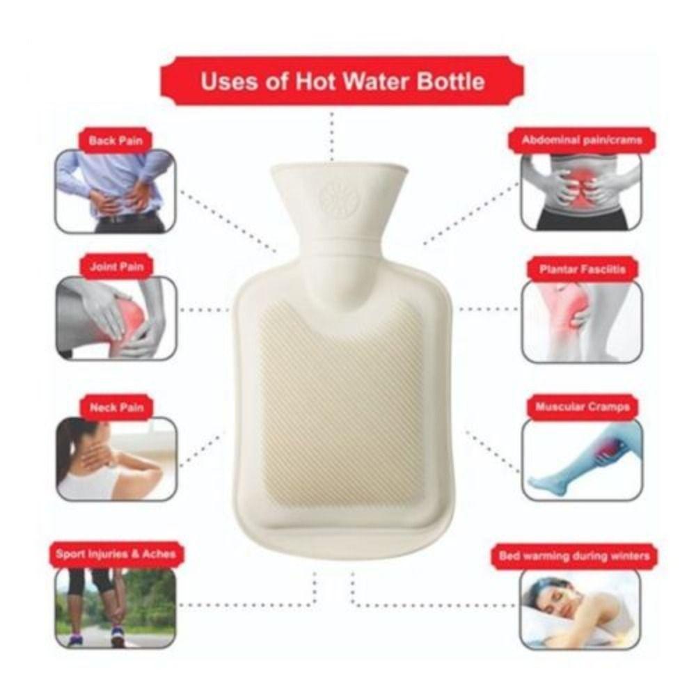 Túi Chườm Nóng Bằng Cao Su Chống Trượt Họa Tiết Kẻ Sọc Tiện Dụng