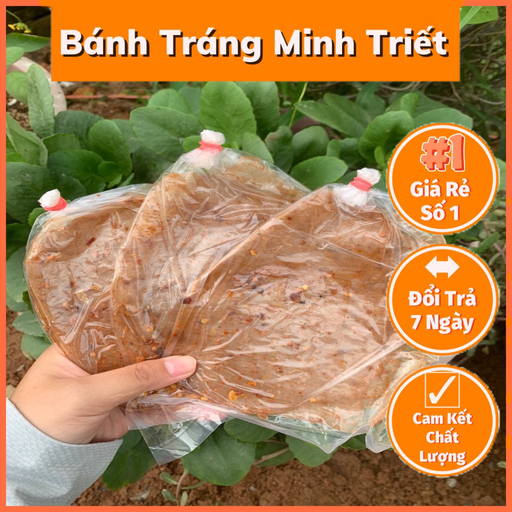 Bánh tráng phơi sương xì ke muối tỏi nhuyễn siêu cay