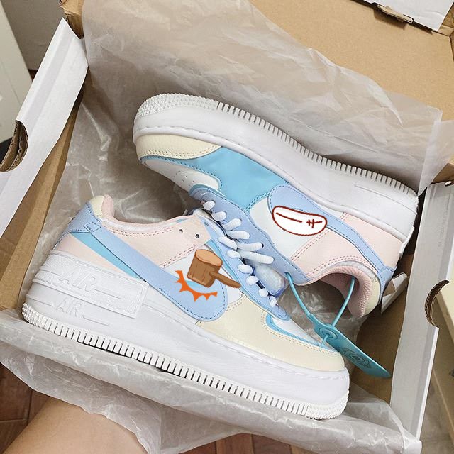 Giầy af1 hồng phấn uzulang