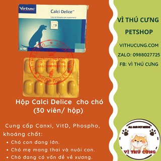 Viên bổ sung calci cao cấp cho chó - Virbac Calci Delice ( 1 hộp )