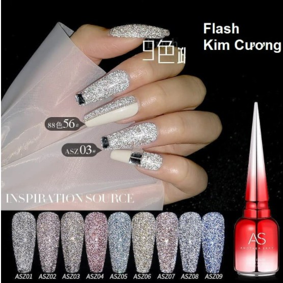 Sơn AS (mã ASZ) Flash kim cương _ chai đỏ chính hãng