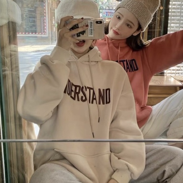 Áo hoodie nam nữ,Áo sweater nỉ nam nữ from rộng Unisex chất nỉ ngoại siêu dày dặn in hình chữ đen trắg