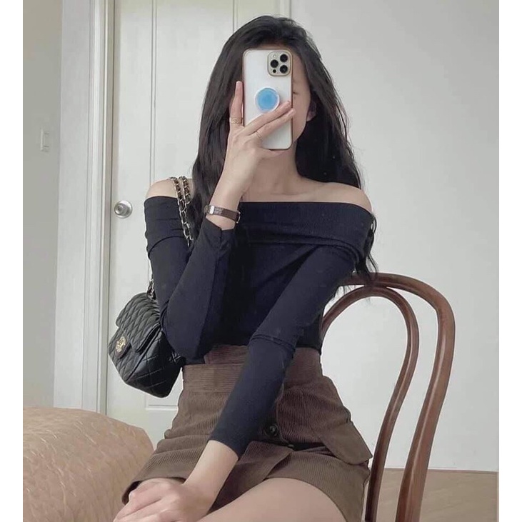 Áo len tăm trễ vai