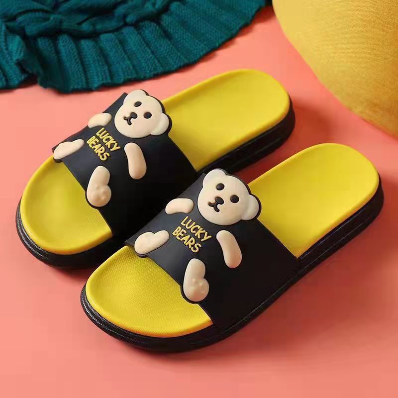 Dép Quai Ngang In Hình Gấu Hoạt Hình Phong Cách Hàn Quốc Thời Trang Mùa Hè Cho Nữ 2022 CHZK026