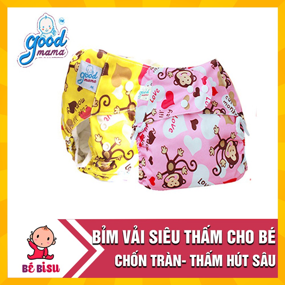 Bỉm vải Goodmama Size M và L siêu thấm hút cho bé từ 3-20 kg