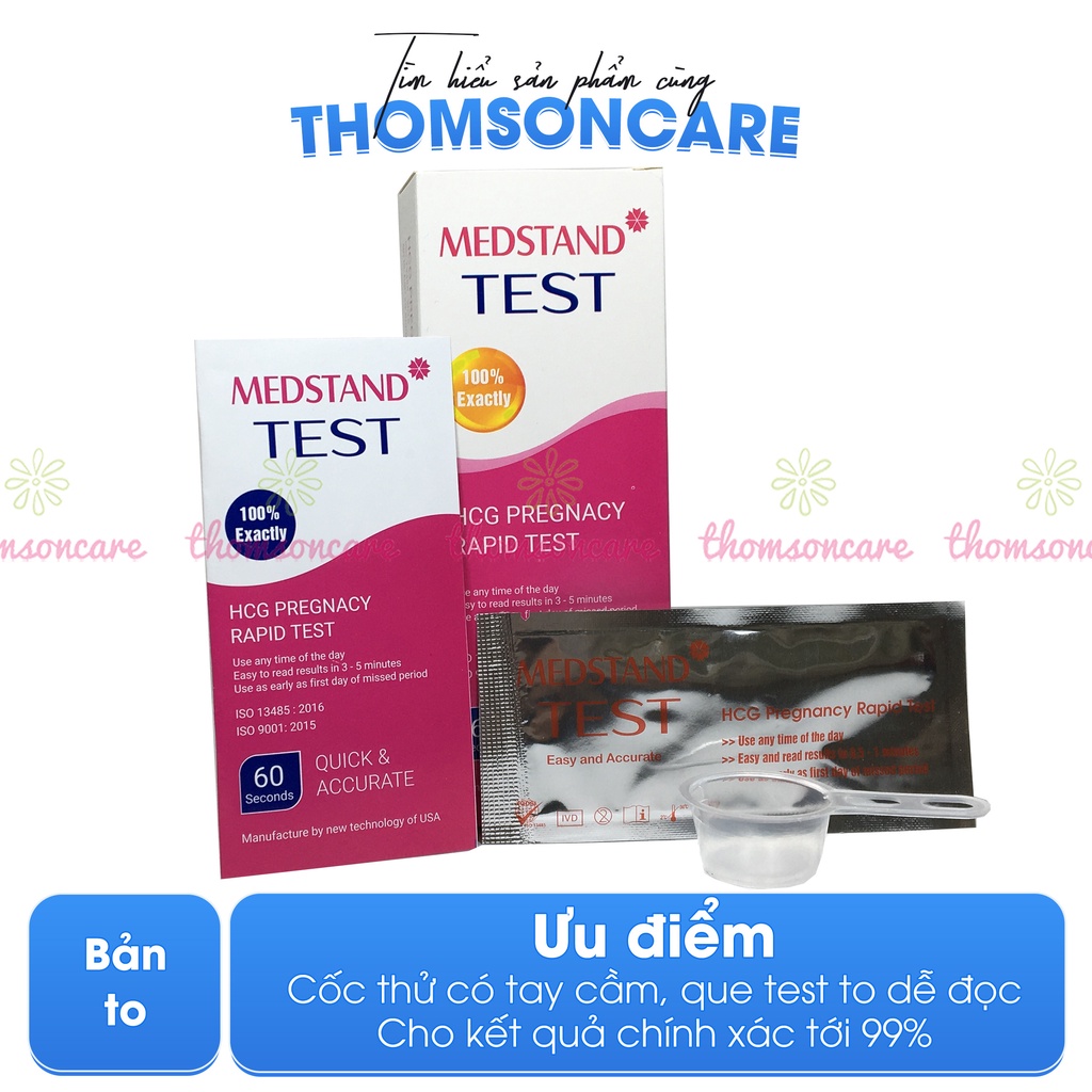 Combo 3 Hộp que thử thai nhanh bản to từ 2mm 4mm 5mm tiêu chuẩn, 2 vạch chính xác - test thử thai hai vạch sớm nhanh