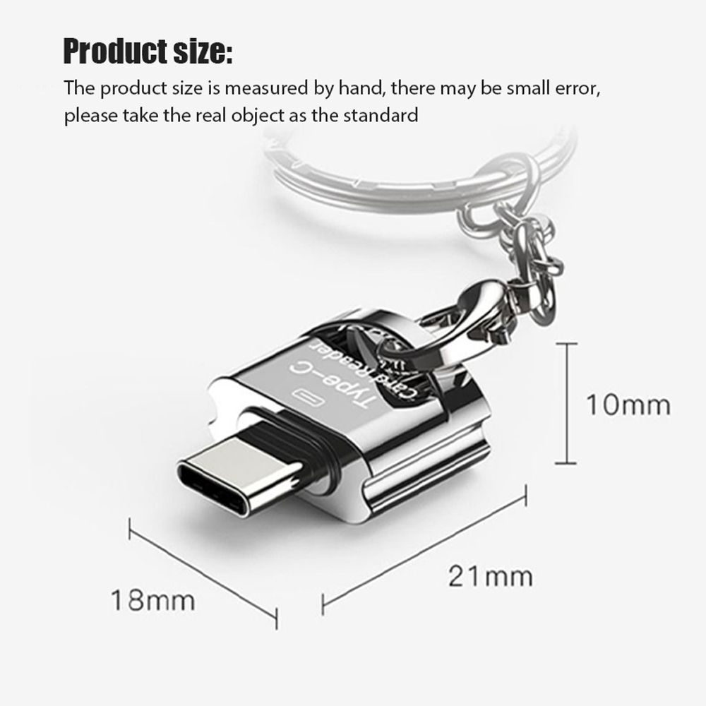 Đầu đọc thẻ nhớ Micro SD/Micro mini Type C USB 3.0 480Mbps cho điện thoại thông minh tiện dụng