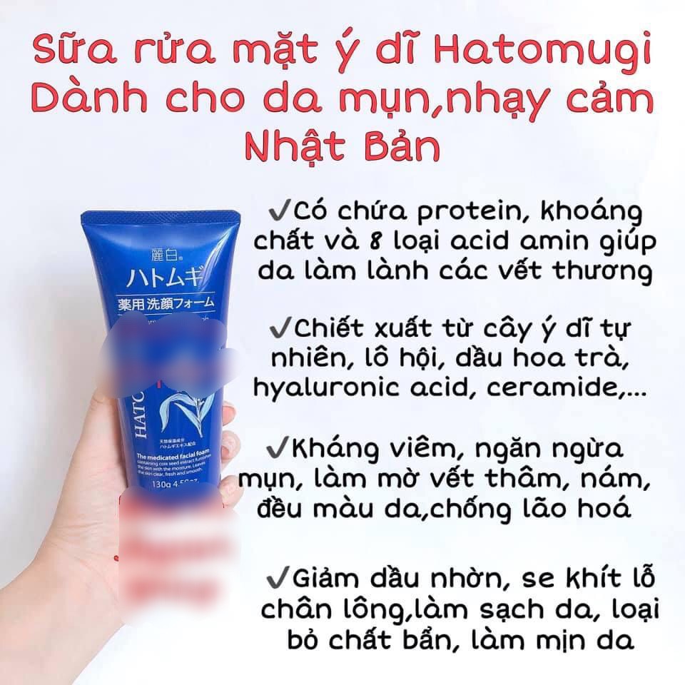 Sữa Rửa Mặt Chiết Xuất Ý Dĩ Hatomugi Naturie 130g Nhật | BigBuy360 - bigbuy360.vn