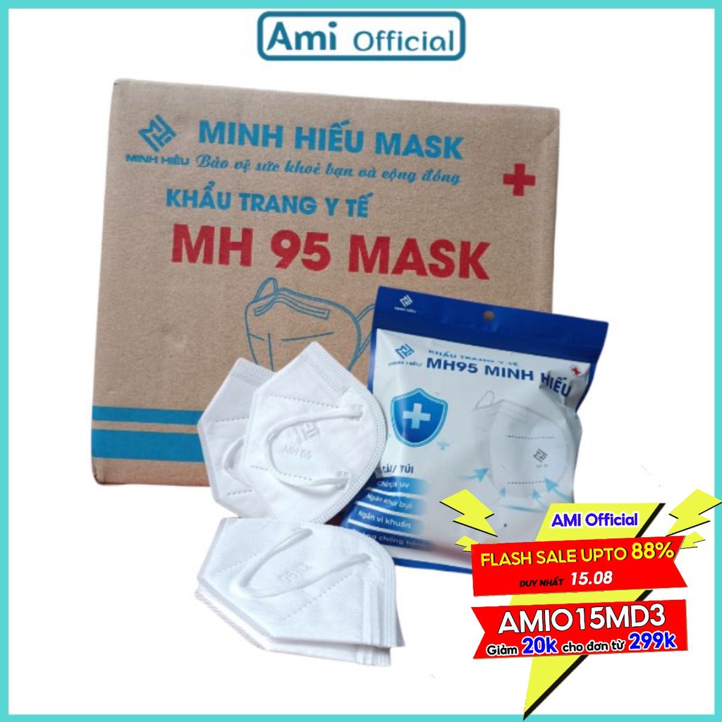 Thùng 200c khẩu trang tiêu chuẩn N.95 kháng khuẩn, chống bụi mịn