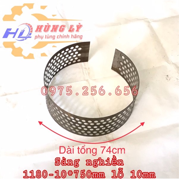 Sàng nghiền 1180-10*750mm lỗ 10mm phụ tùng máy nghiền sát phụ tùng Hùng Lỳ