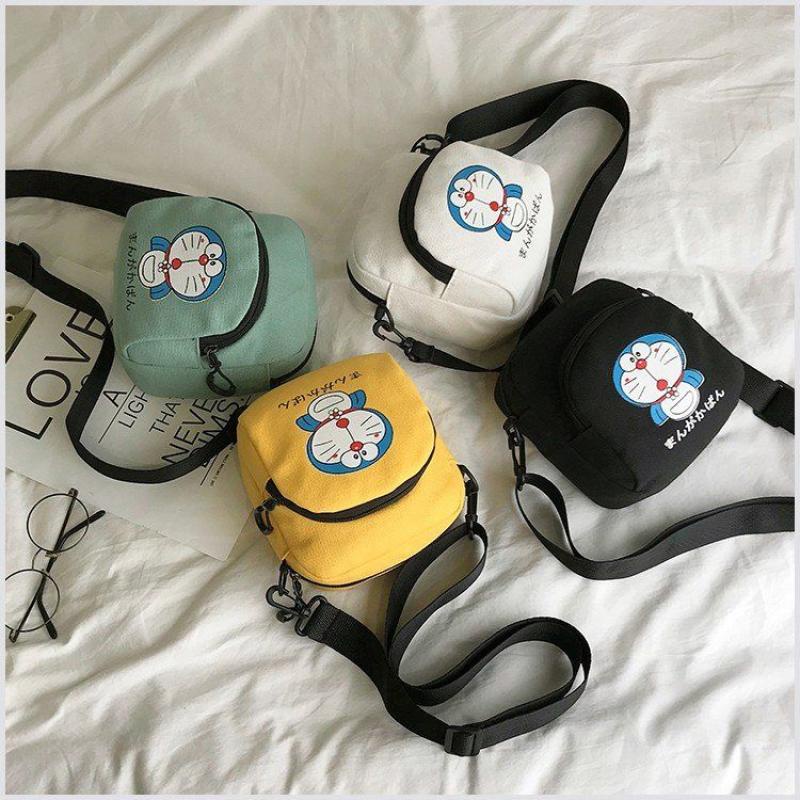 Túi vải canvas in hình doremon dễ thương thới trang
