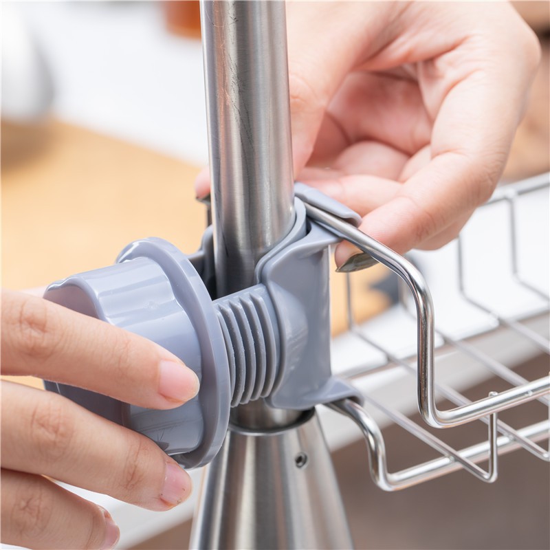 Kệ Inox Gắn Vòi Nước Kệ Giỏ Đựng Để Đồ Rửa Chén Bát Kệ Gắn Bồn Rửa Chén