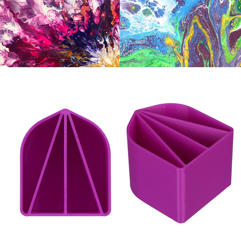 Cốc Đựng Màu Nước Nghệ Thuật Chia 4 Kênh Tiện Dụng