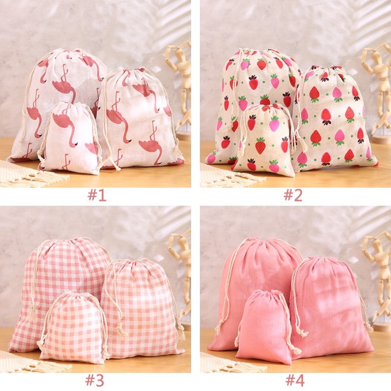 Túi Đựng Đồ Lót Rút Dây Chống Bụi In Họa Tiết Hoạt Hình Dễ Thương Tiện Dụng Mang Theo Du Lịch