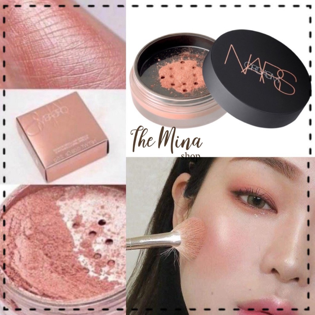 Phấn Má Bắt Sáng Dạng Bột Nars Soft Velvet Loose Powder - Orgasm fullsize, fullbox