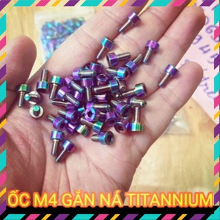 Ốc titanium 7 màu dùng gắn ná cao su (1 cặp )