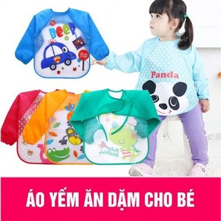Yếm ăn dặm Xuất Nhật chống thấm có máng cho bé