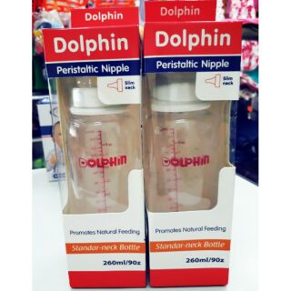 Bình sữa Dolphin cổ hẹp 260ml ( tặng 1 núm ti )