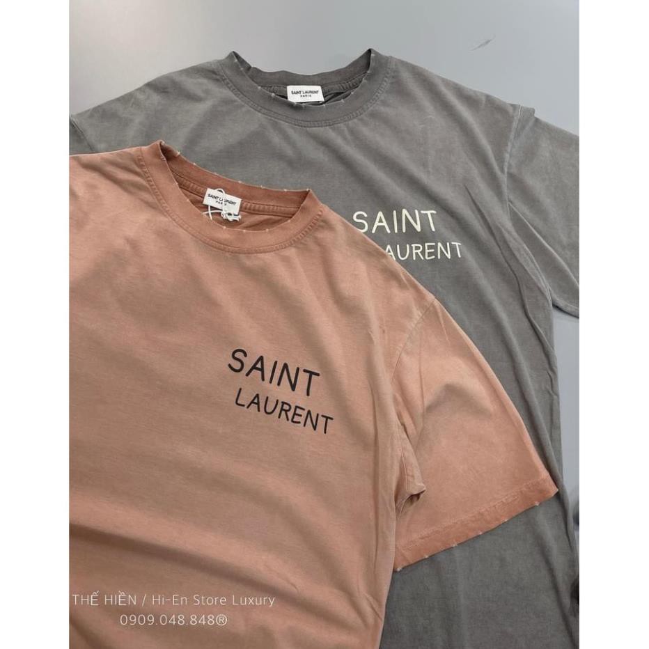 [Hàng Hot Trend] Áo thun nam, Áo phông nam hàng hiệu cao cấp Saint Laurent cổ tròn 100% cotton mềm mịn, chất mát A2000